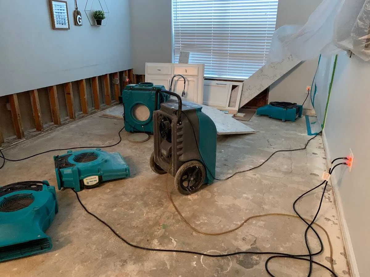 Dehumidifier in flood-cut room for Water Extraction & Removal in Tampa